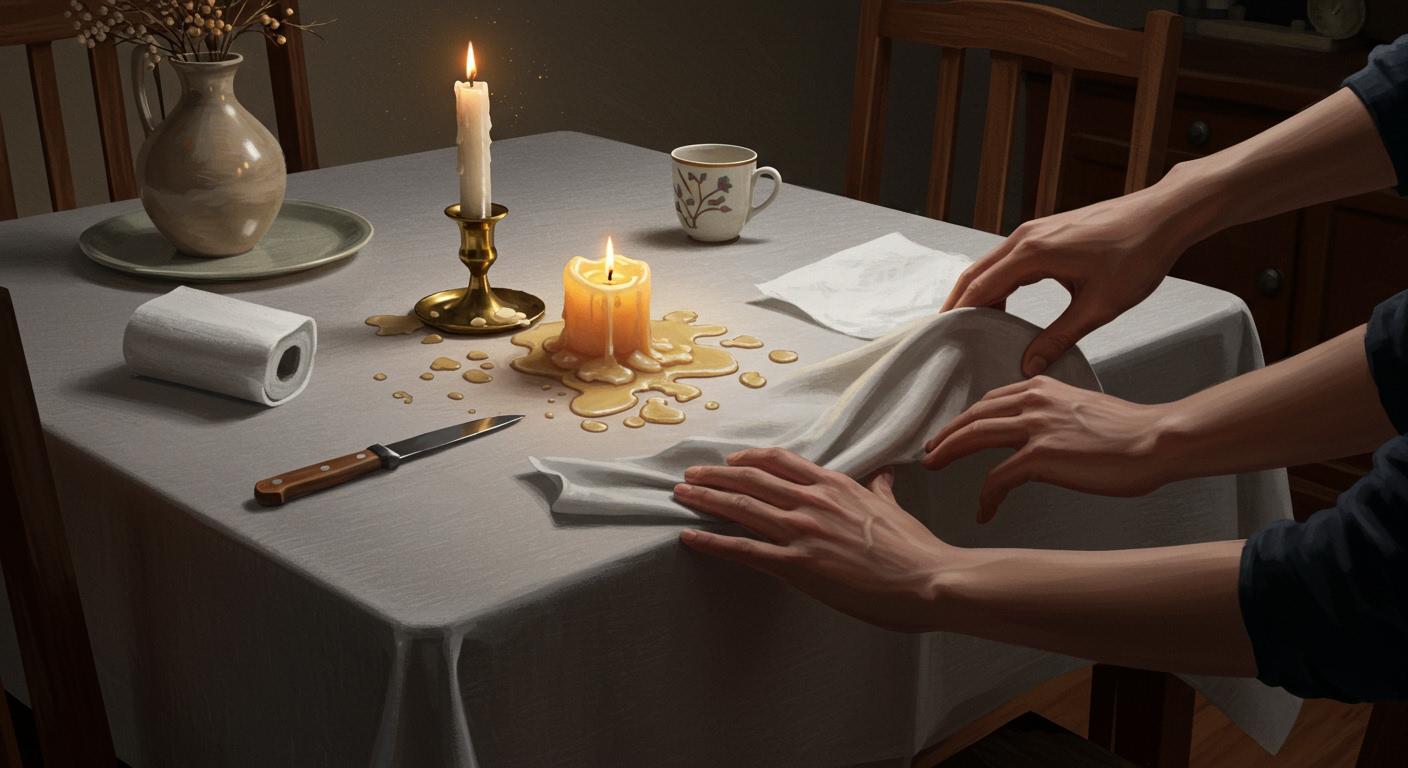 What to Do When Candle Wax Spills on Your Tablecloth