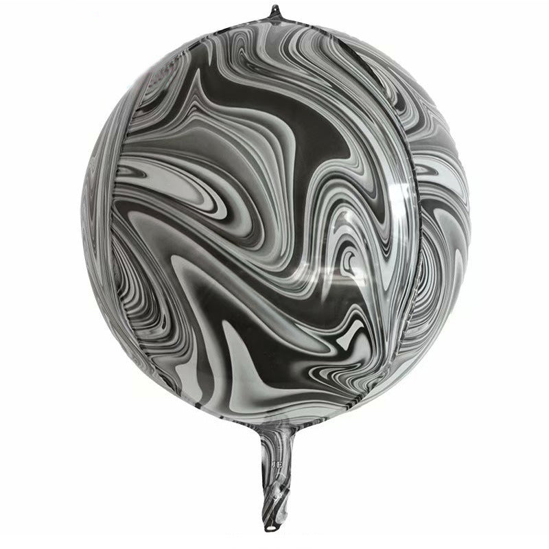 Marble Agate Balloons 3pcs 22 inch 4D Foil Balloon Marble Balloons for Birthday Wedding Party Decoration