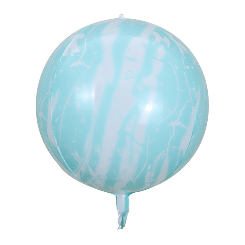 Marble Agate Balloons 3pcs 22 inch 4D Foil Balloon Marble Balloons for Birthday Wedding Party Decoration