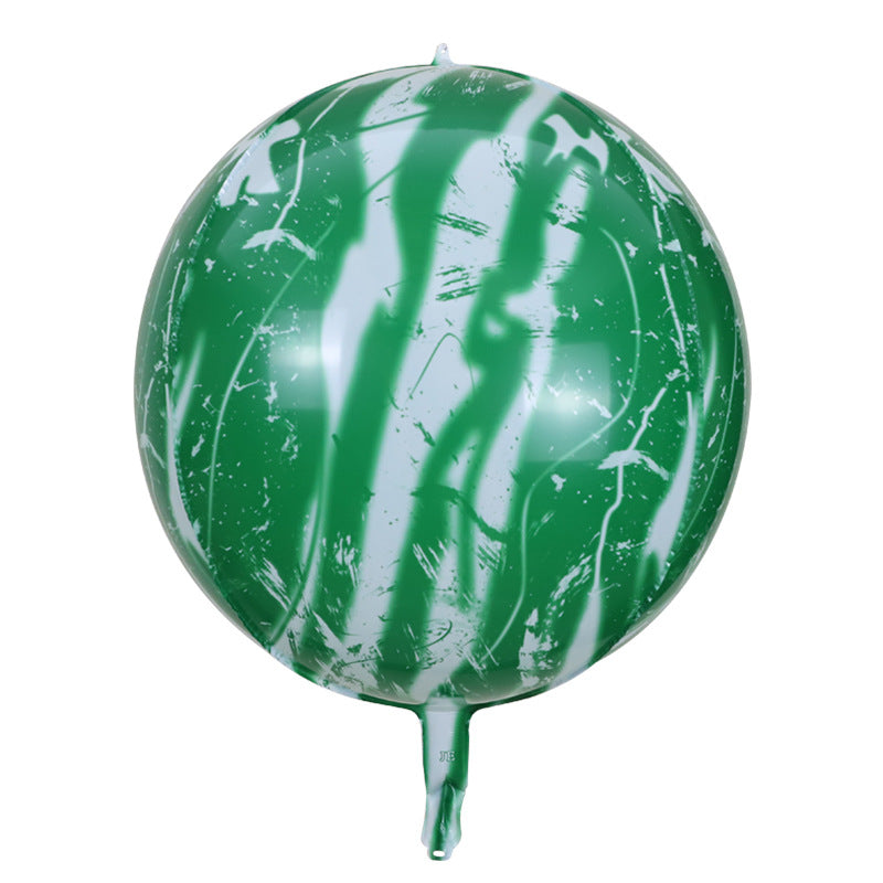 Marble Agate Balloons 3pcs 22 inch 4D Foil Balloon Marble Balloons for Birthday Wedding Party Decoration