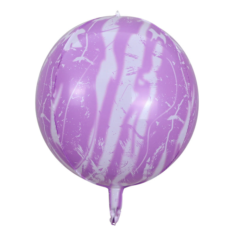 Marble Agate Balloons 3pcs 22 inch 4D Foil Balloon Marble Balloons for Birthday Wedding Party Decoration