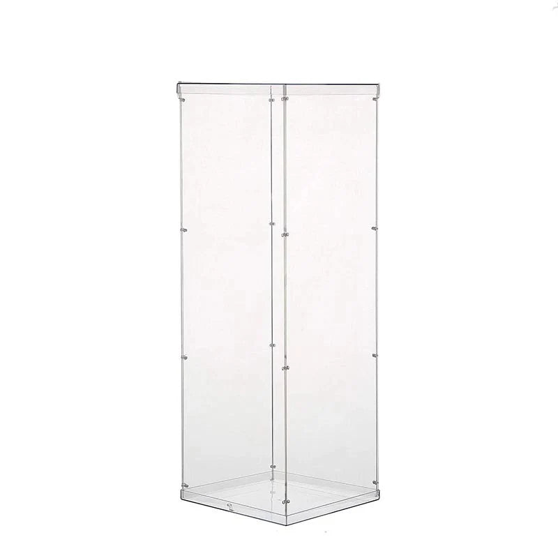 Acrylic Display Cube Pedestal, Clear Flower Stand, Tall Art Sculpture Stands, Transparent Flower Tower Decor Riser, Dessert Cake Table Display Pillars