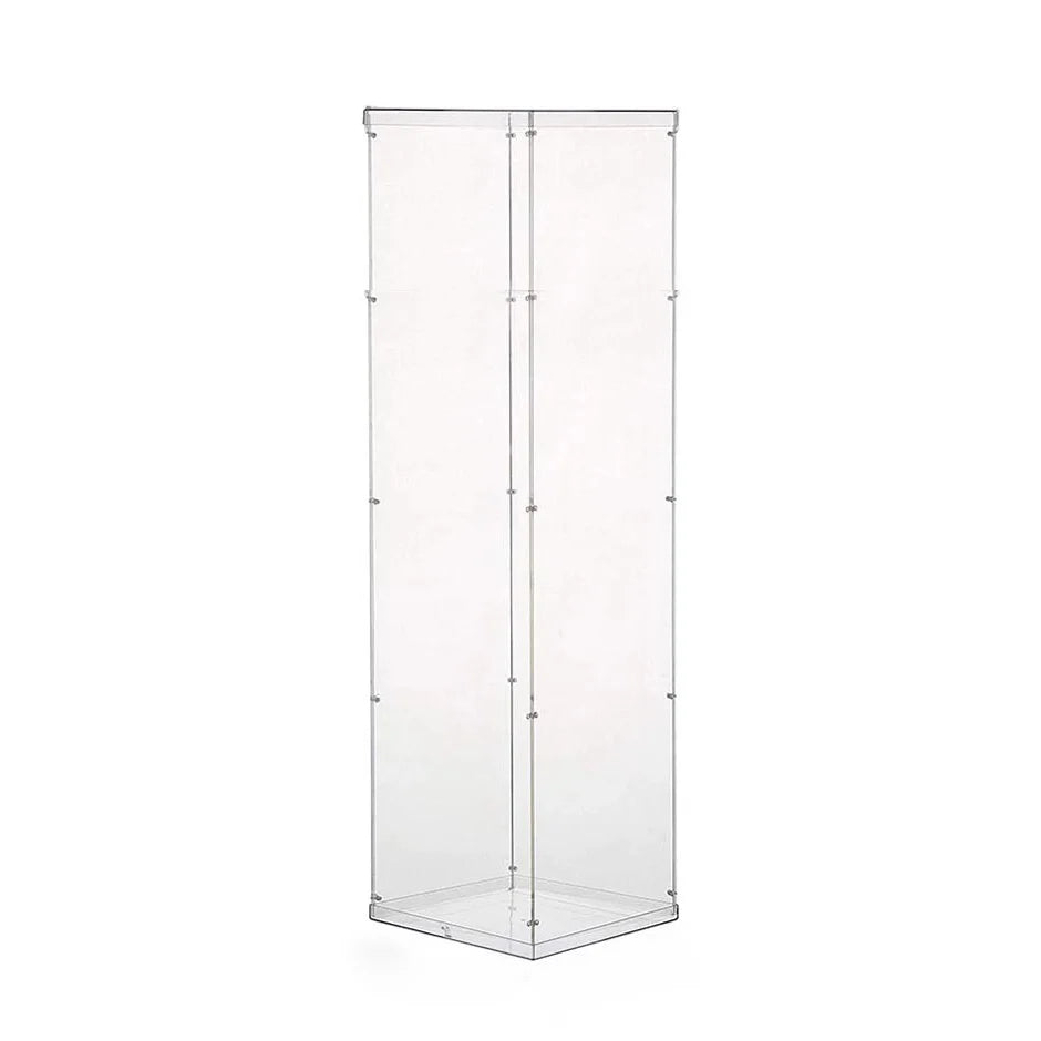 Acrylic Display Cube Pedestal, Clear Flower Stand, Tall Art Sculpture Stands, Transparent Flower Tower Decor Riser, Dessert Cake Table Display Pillars