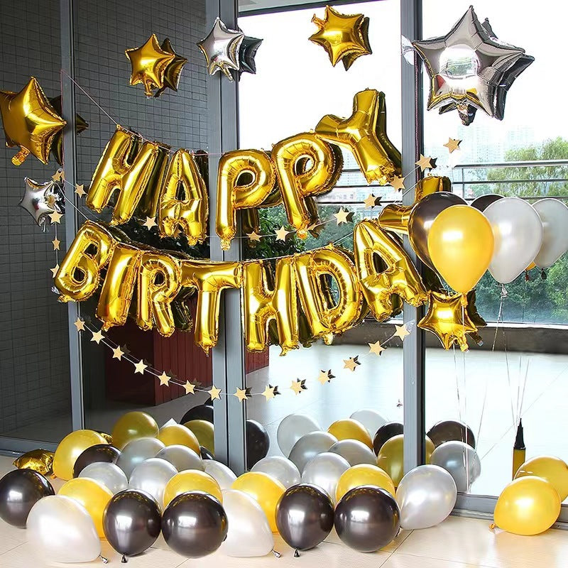 Letter Mylar Foil Balloons 32" Gold