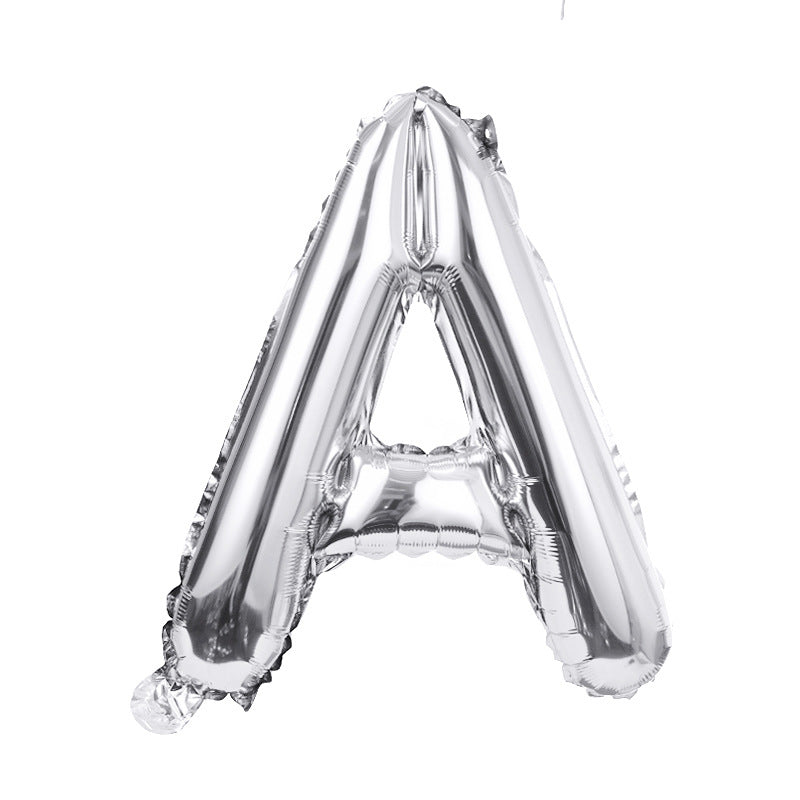 Silver Letter A-Z Balloons,Custom Phrase Mylar Foil Alphabet Letter DIY Personalized Phrase Banner for Birthday Anniversary Celebration Graduation Party Supplies Decoration