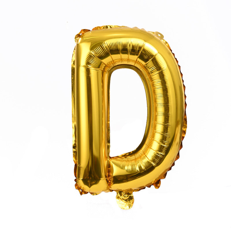 Gold Letter A-Z Balloons,Custom Phrase Mylar Foil Alphabet Letter DIY Personalized Phrase Banner for Birthday Anniversary Celebration Graduation Party Supplies Decoration