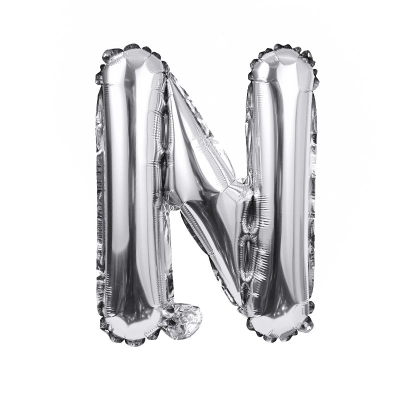 Silver Letter A-Z Balloons,Custom Phrase Mylar Foil Alphabet Letter DIY Personalized Phrase Banner for Birthday Anniversary Celebration Graduation Party Supplies Decoration