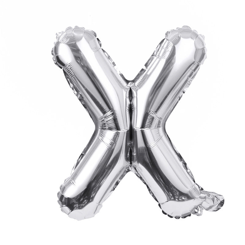 Silver Letter A-Z Balloons,Custom Phrase Mylar Foil Alphabet Letter DIY Personalized Phrase Banner for Birthday Anniversary Celebration Graduation Party Supplies Decoration