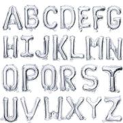 Letter Mylar Foil Balloons 32" Silver