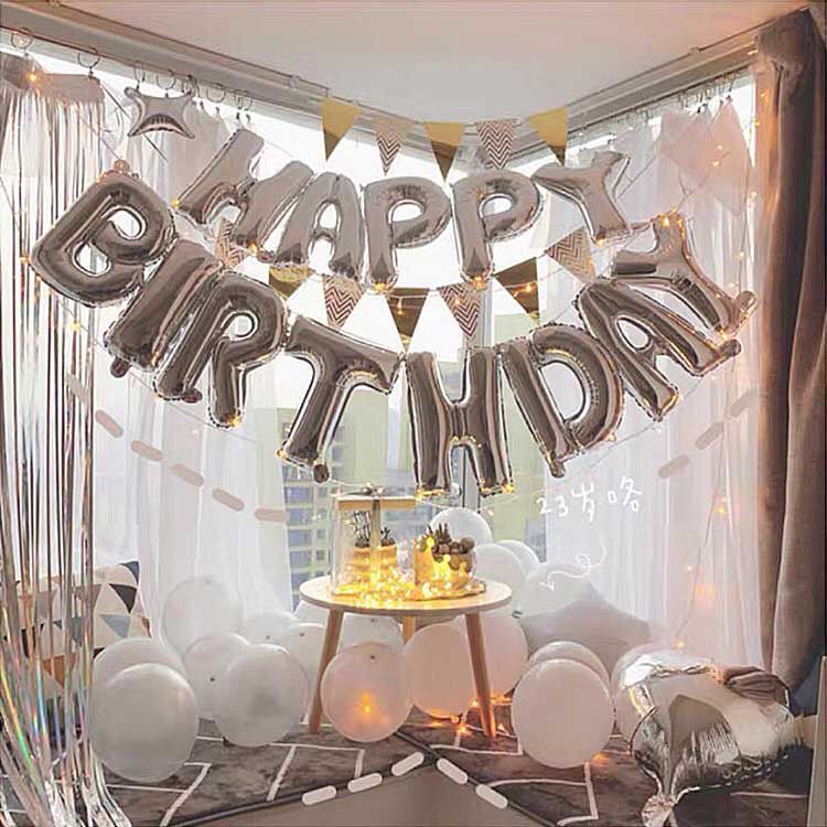 Letter Mylar Foil Balloons 32" Silver