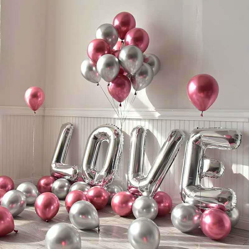 Letter Mylar Foil Balloons 32" Silver