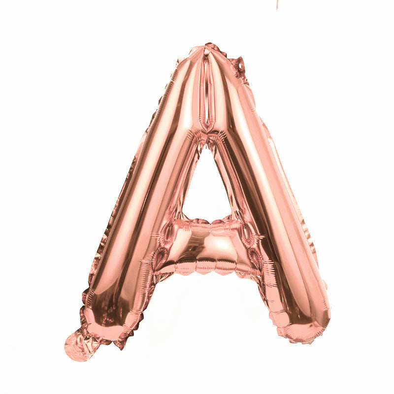 Rose Gold Letter A-Z Balloons,Custom Phrase Mylar Foil Alphabet Letter DIY Personalized Phrase Banner for Birthday Anniversary Celebration Graduation Party Supplies Decoration