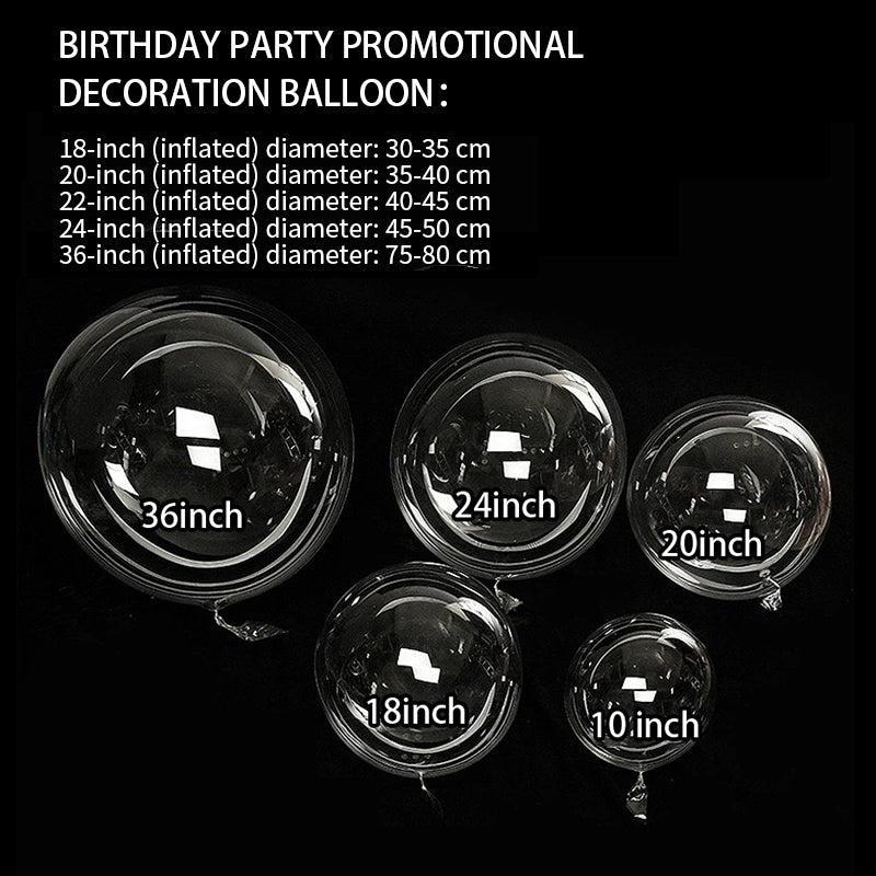 Large Bubble Bobo Balloons set, Globos Burbuja De Pulgadas Transparente, Clear Bubbles Balloon 50PCS 20"/22"