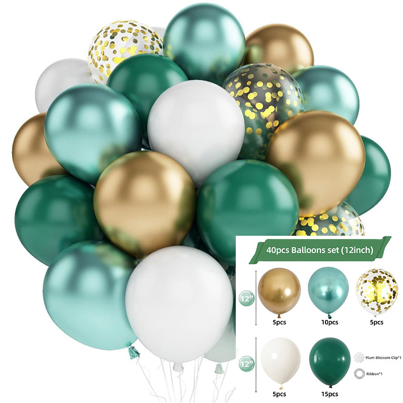 40 Pcs 12" Party Balloons with Ribbon for Birthday Wedding Graduation Anniversary Party Decorations