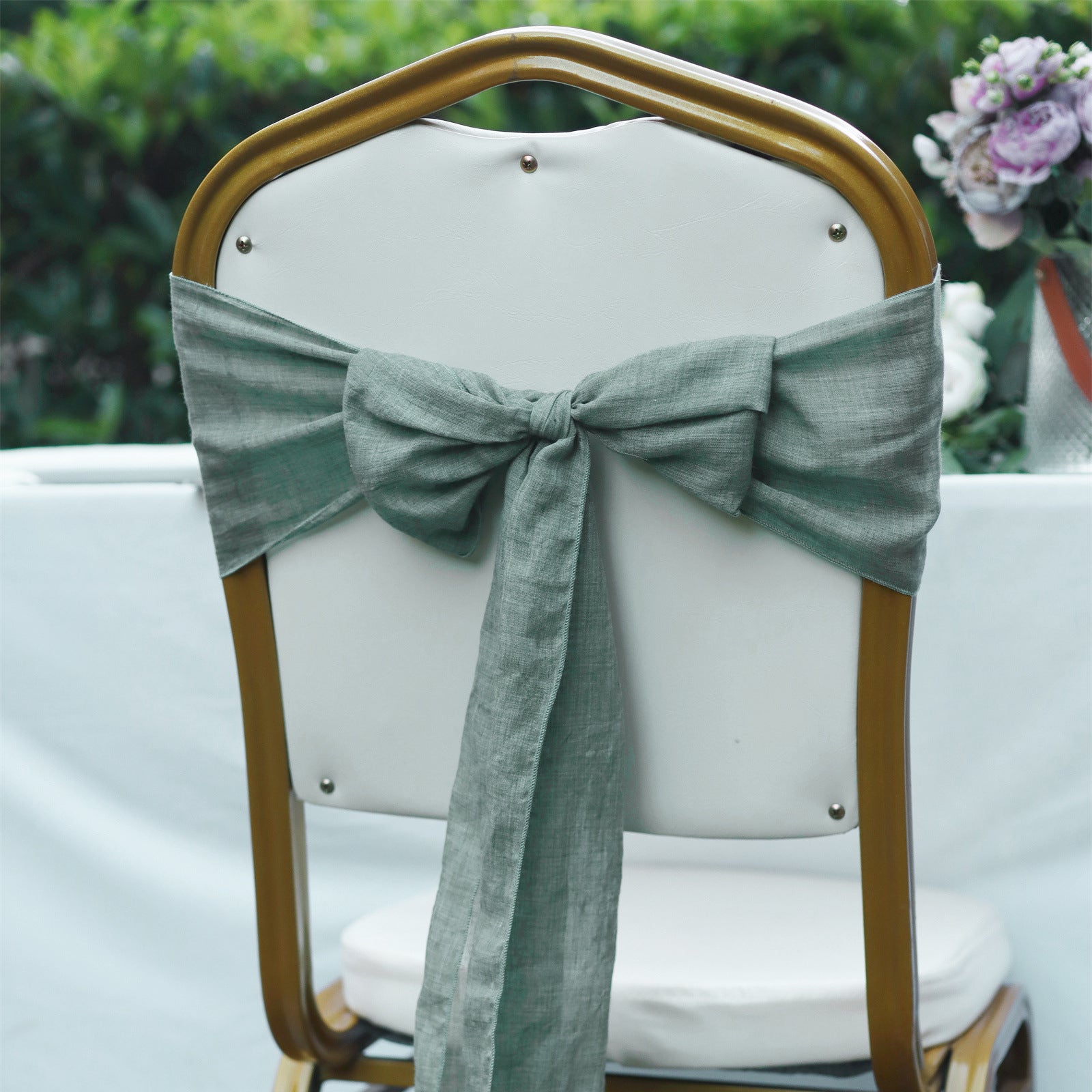5Pcs Cotton Chair Bows Sashes Tie Back Decorative Item Cover Ups for Wedding Banquets Chairs Decoration