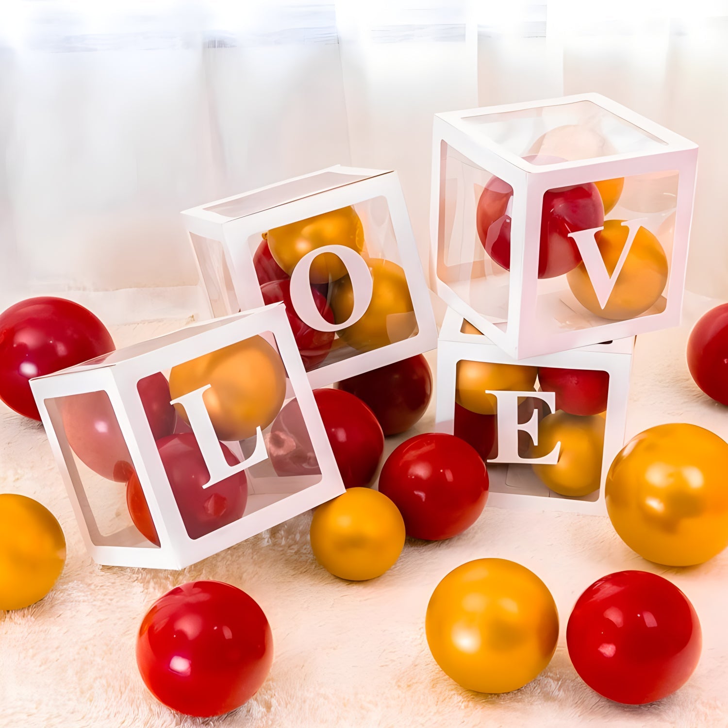 2 Pc DIY Balloon Boxes 12" Wood Grain