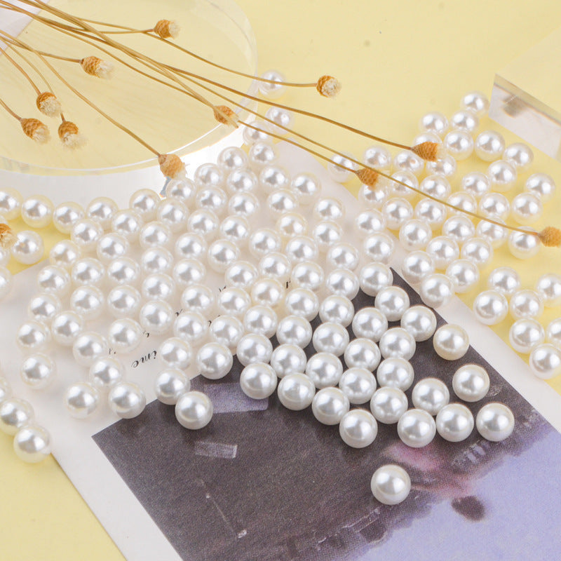 1000 Pc Faux Pearl Craft Beads 10mm White with Holes