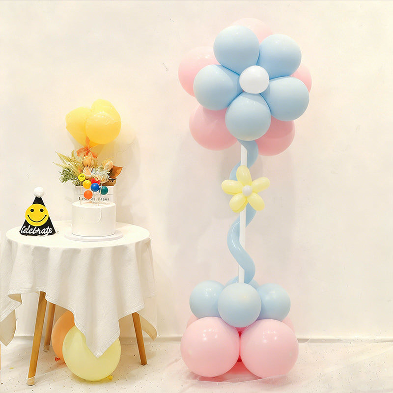 Double-Layer Flower Balloon Column, with Bases for  Birthday, Party Decorations