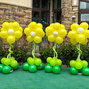 4 Sets Double-Layer Flower Balloon Column Stand Kit for Baby Shower Wedding Birthday Anniversary Party Decorations