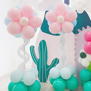 Double-Layer Flower Balloon Column Stand Kit for Baby Shower Birthday Wedding Hippie Flower Party Decoration