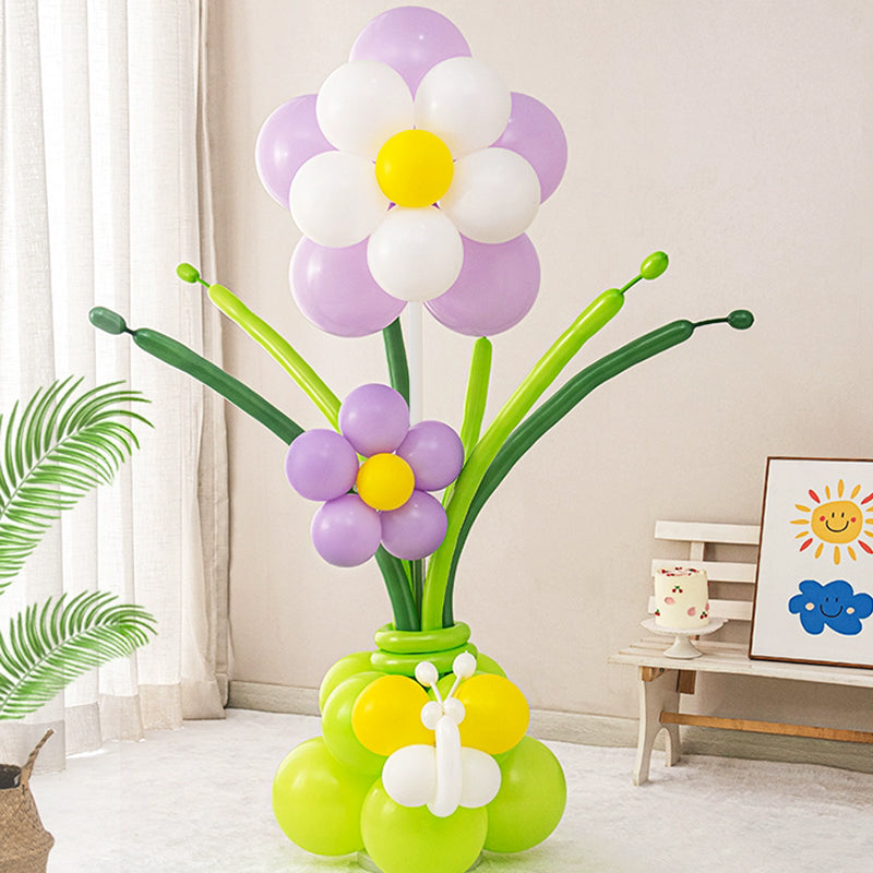 Butterfly Flower Decorations Balloon Column Stand Kit for Baby Shower Wedding Birthday Party Supplies