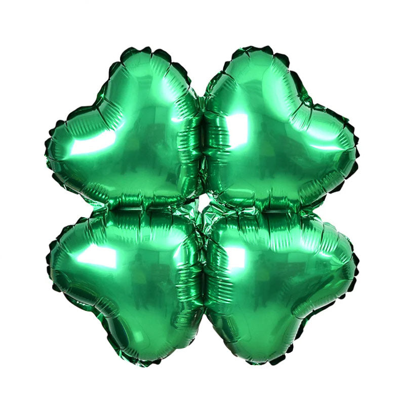 10 Pcs 16 Inch Four Leaf Clover Foil Balloon for Baby Shower Wedding Birthday St. Patricks Day Party Decorations
