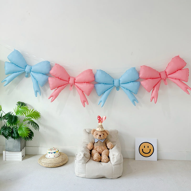 Large Bow Balloons, Bow Themed Party Decorations Elegant Coquette Balloons for Coquette Birthday Wedding Engagement Party Decoration