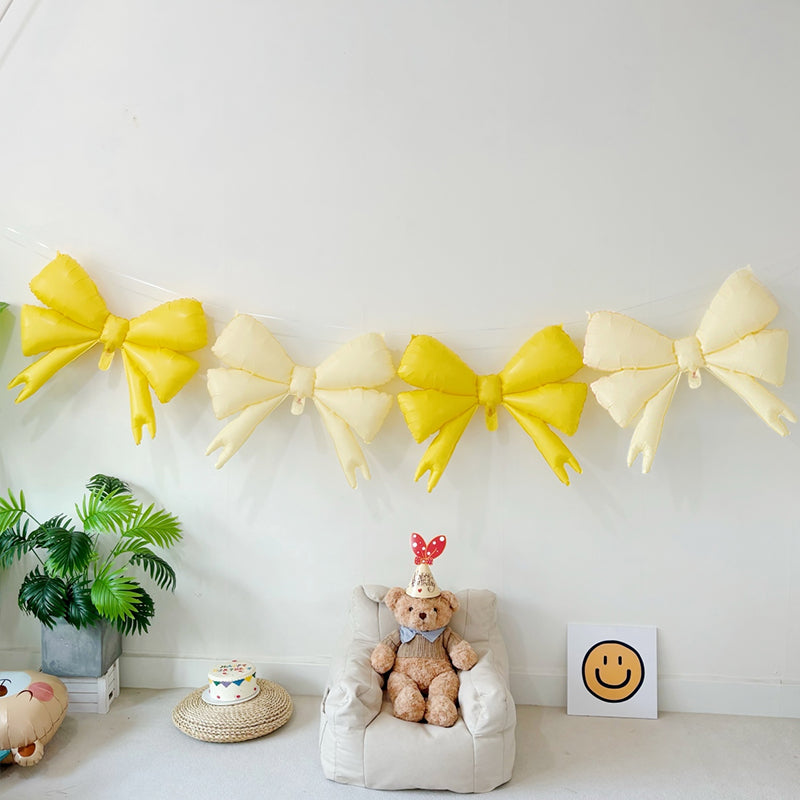 Large Bow Balloons, Bow Themed Party Decorations Elegant Coquette Balloons for Coquette Birthday Wedding Engagement Party Decoration