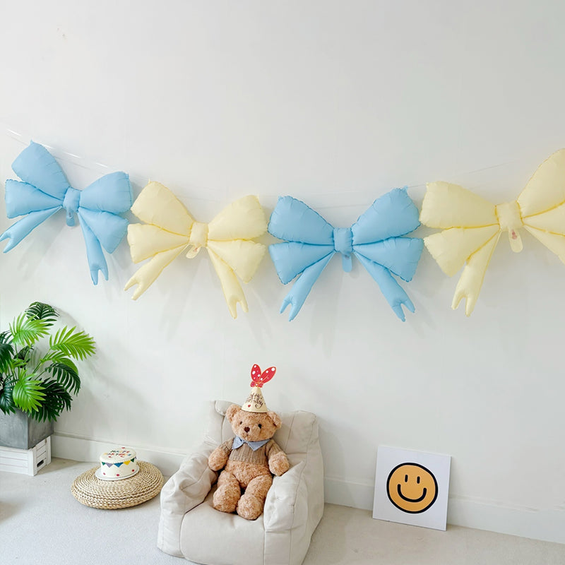 Large Bow Balloons, Bow Themed Party Decorations Elegant Coquette Balloons for Coquette Birthday Wedding Engagement Party Decoration