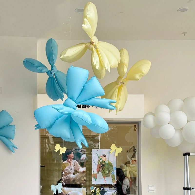 Large Bow Balloons, Bow Themed Party Decorations Elegant Coquette Balloons for Coquette Birthday Wedding Engagement Party Decoration