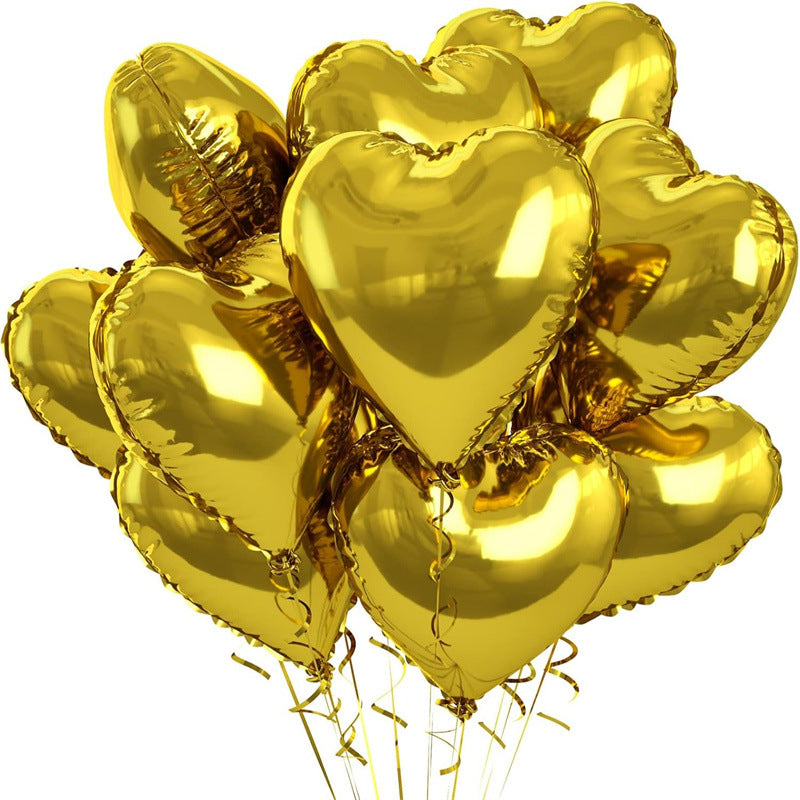 2PCS 18inch Foil Heart Shaped Balloons for Helium, Valentine Decorations, Wedding, Birthday, Anniversary