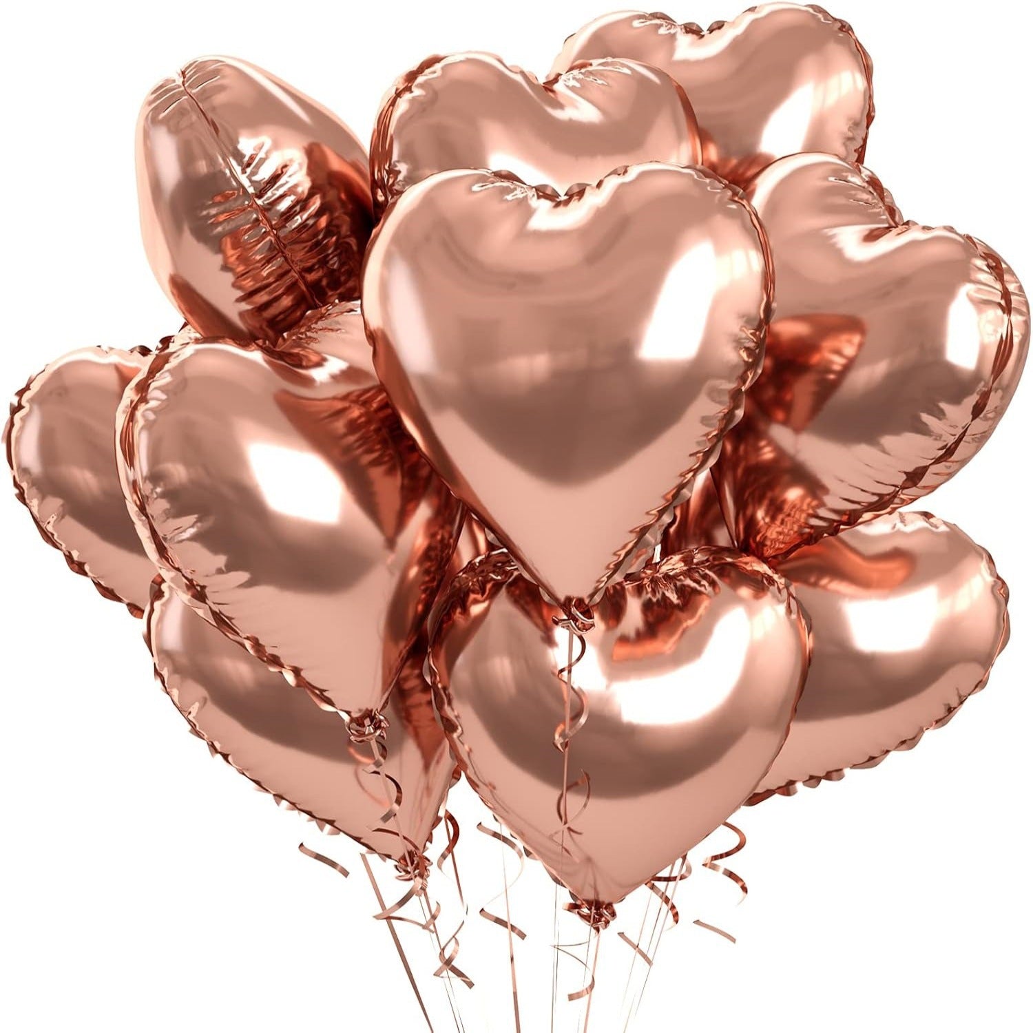 2PCS 18inch Foil Heart Shaped Balloons for Helium, Valentine Decorations, Wedding, Birthday, Anniversary