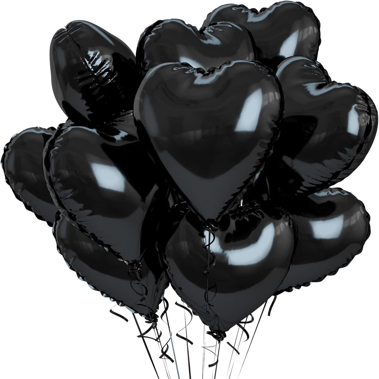 2PCS 18inch Foil Heart Shaped Balloons for Helium, Valentine Decorations, Wedding, Birthday, Anniversary