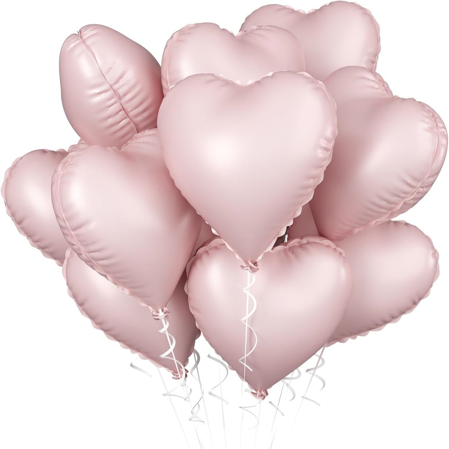 2PCS 18inch Foil Heart Shaped Balloons for Helium, Valentine Decorations, Wedding, Birthday, Anniversary