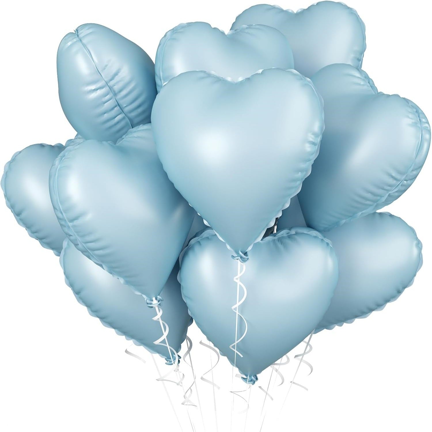 2PCS 18inch Foil Heart Shaped Balloons for Helium, Valentine Decorations, Wedding, Birthday, Anniversary