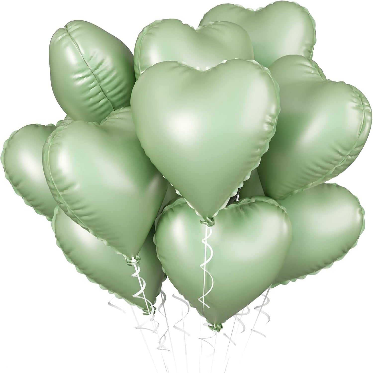 2PCS 18inch Foil Heart Shaped Balloons for Helium, Valentine Decorations, Wedding, Birthday, Anniversary