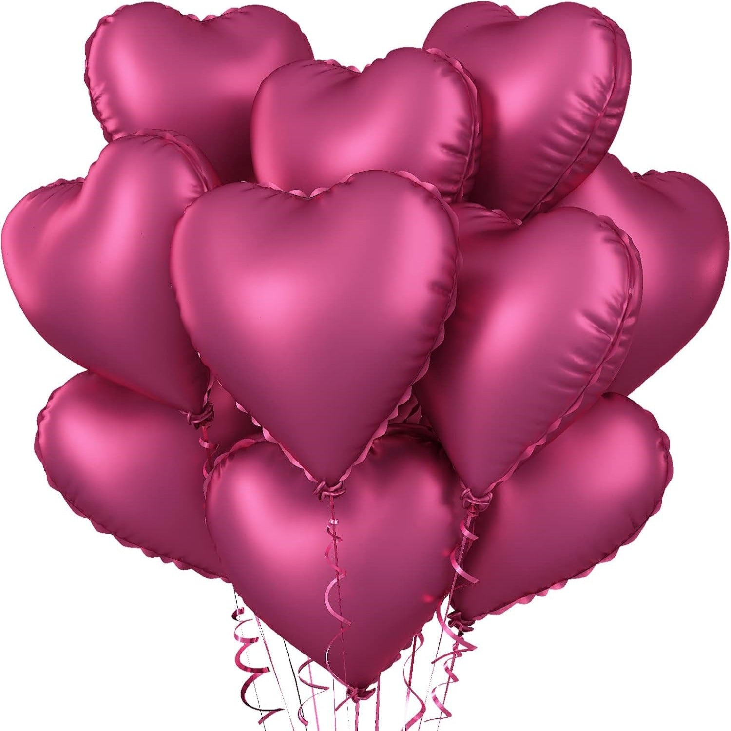 2PCS 18inch Foil Heart Shaped Balloons for Helium, Valentine Decorations, Wedding, Birthday, Anniversary