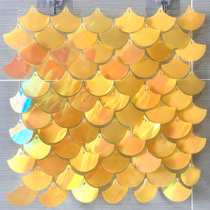 Mermaid Foil Fringe Curtains Backdrop  (24 Count)  Birthday Party Decorations Photo Booth Props Sea Mermaid Party Decorations Supplies