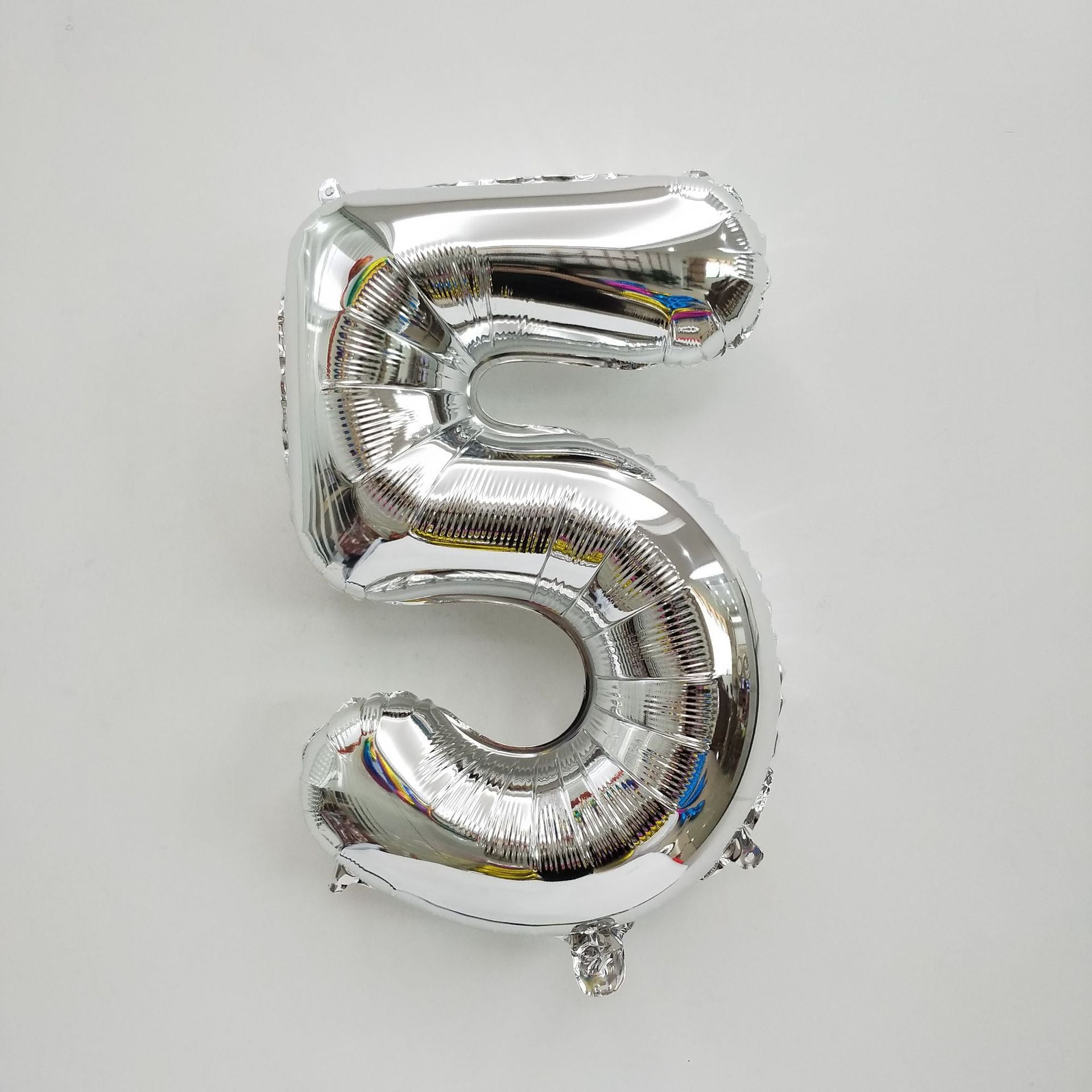 Silver Number Balloon Foil Mylar Party Wedding Bachelorette Birthday Bridal Shower Graduation Anniversary Celebration Decoration can fly with helium