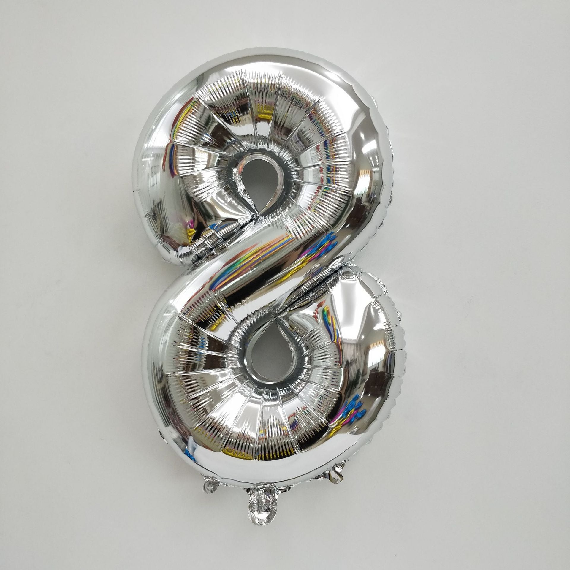 Silver Number Balloon Foil Mylar Party Wedding Bachelorette Birthday Bridal Shower Graduation Anniversary Celebration Decoration can fly with helium