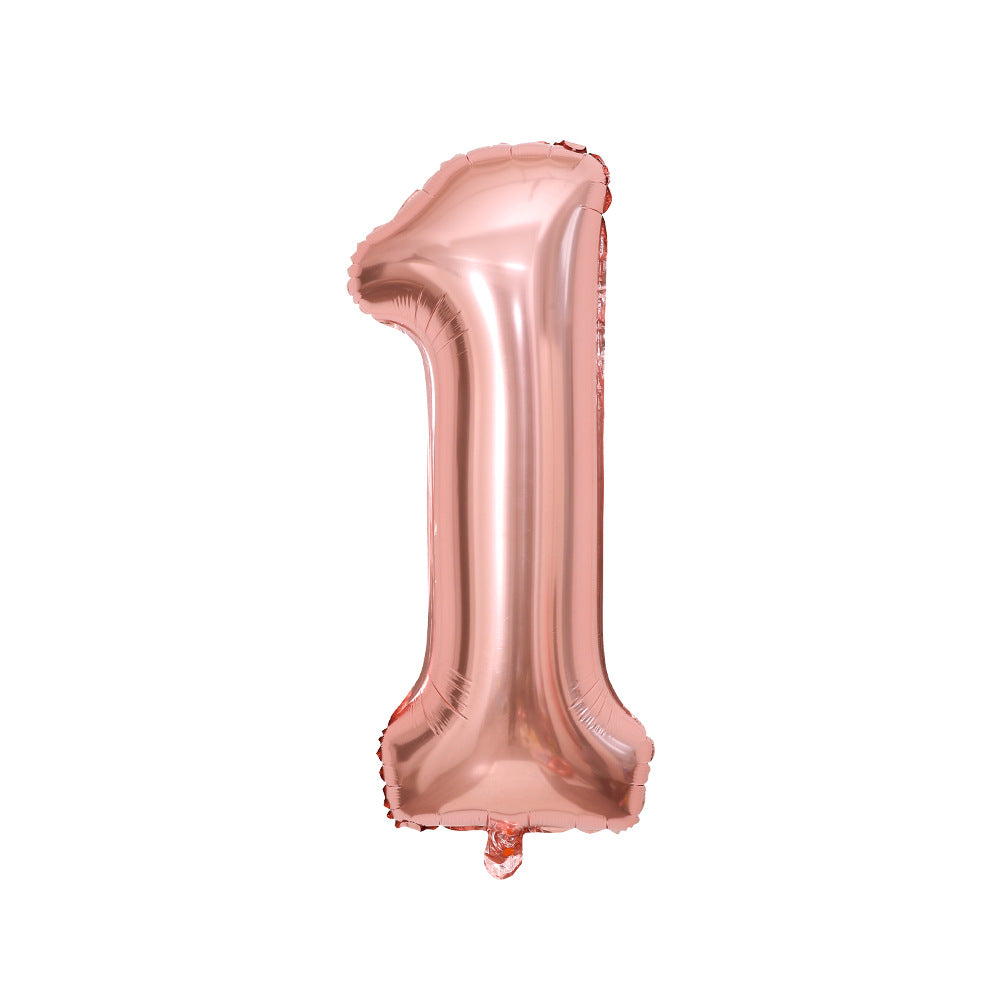 Rose Gold Number Balloon Foil Mylar Party Wedding Bachelorette Birthday Bridal Shower Graduation Anniversary Celebration Decoration can fly with helium