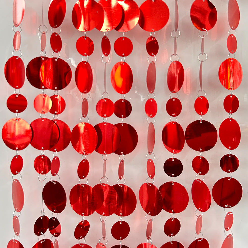 20Pcs 3ft Sparkle PVC Sequin Bead Doorway Curtain Door Window Decor Room Divider Blind for Home Festivals Wedding Party Decorations