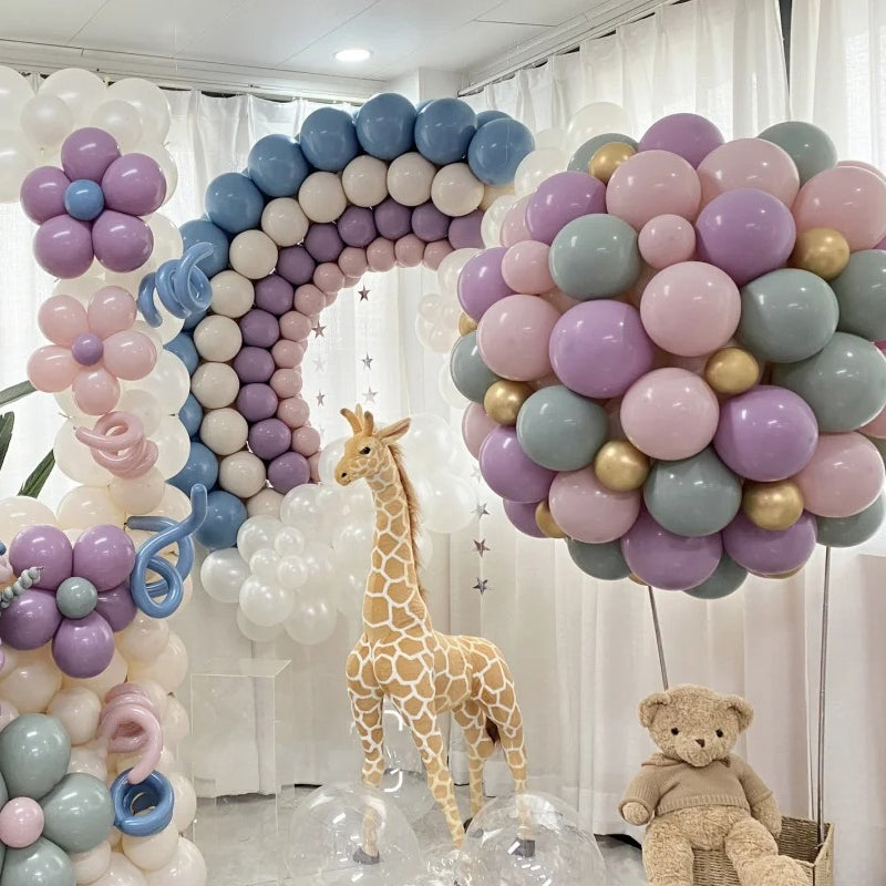 Round Pastel Dusk Latex Balloons for Birthday Decorations, Wedding, Graduation, Baby Shower, Anniversary, Bridal Shower, Party Celebrations