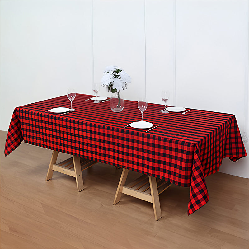 Buffalo Plaid Tablecloth Waterproof Checkered Table Cloths Rectangle for Outdoor Picnic/Party/Dining