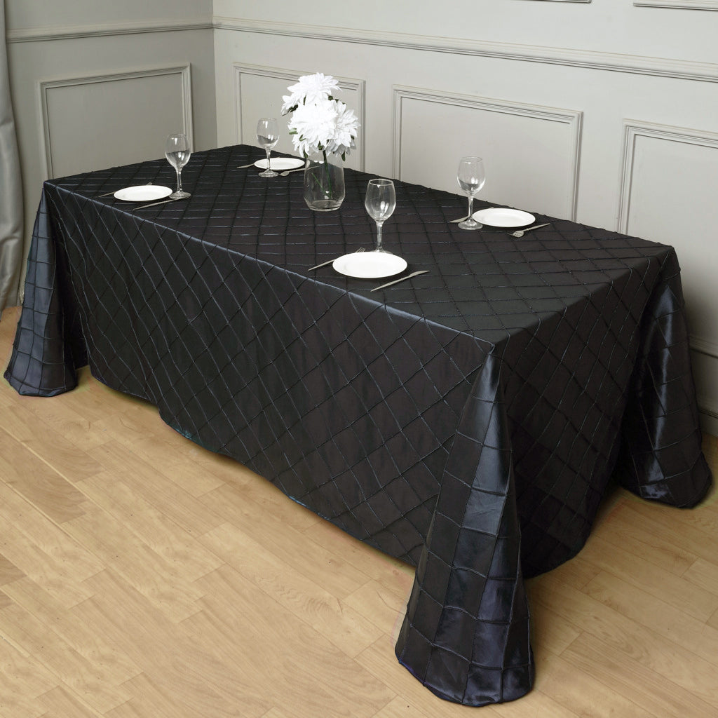 Polyester Solid Plaid Textured Tablecloth Rectangular for Kitchen Dining Party Holiday, Grey Plaid