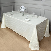 Polyester Solid Plaid Textured Tablecloth Rectangular for Kitchen Dining Party Holiday, Grey Plaid