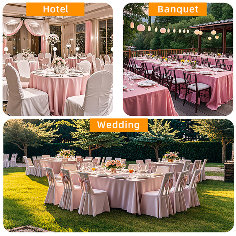 Polyester Solid Color Checkered Tablecloth Rectangle Black