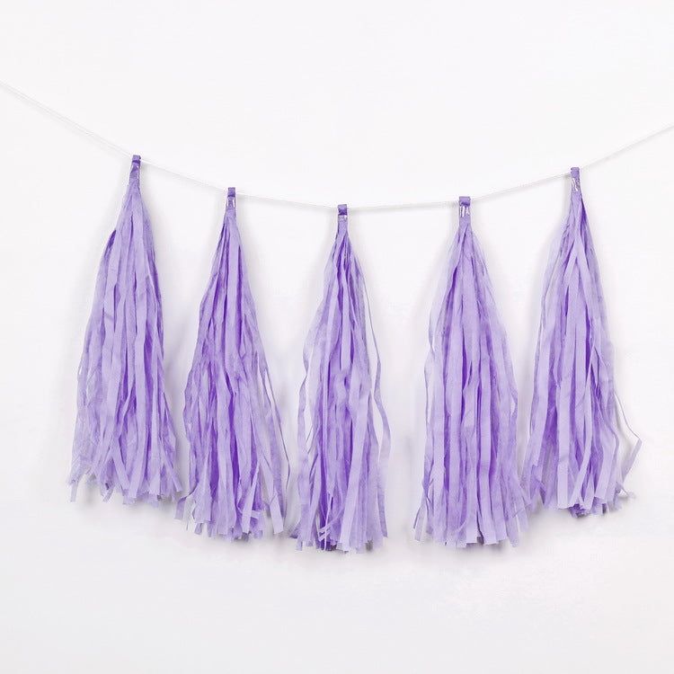 12 Pcs Tassel Garland Tissue Paper Tassels Garland Banner for Party Birthday Wedding Decoration Baby Shower Table Decor