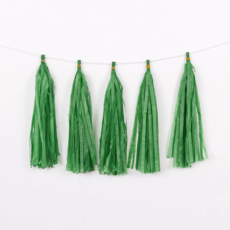 12 Pcs Tassel Garland Tissue Paper Tassels Garland Banner for Party Birthday Wedding Decoration Baby Shower Table Decor