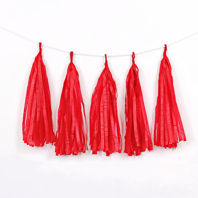 12 Pcs Tassel Garland Tissue Paper Tassels Garland Banner for Party Birthday Wedding Decoration Baby Shower Table Decor